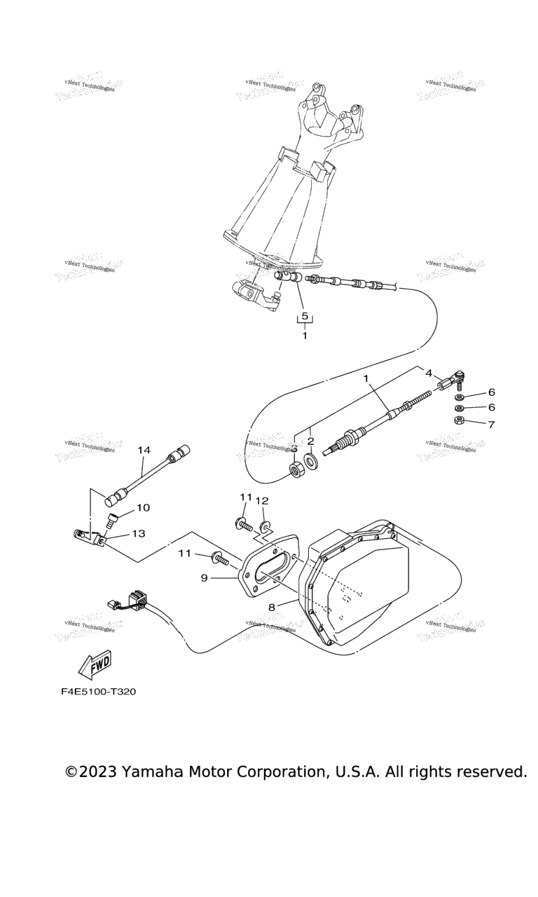 Схема узла Управляющий Трос