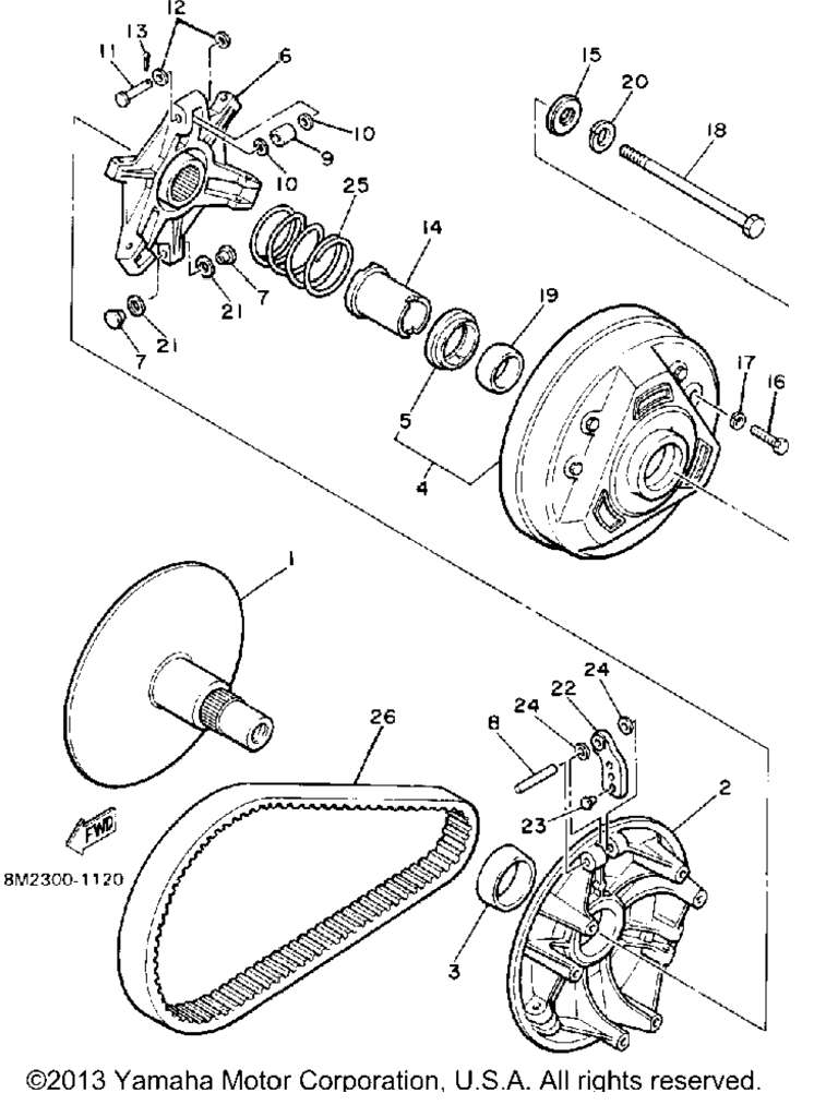 Схема узла Первичный Шкив