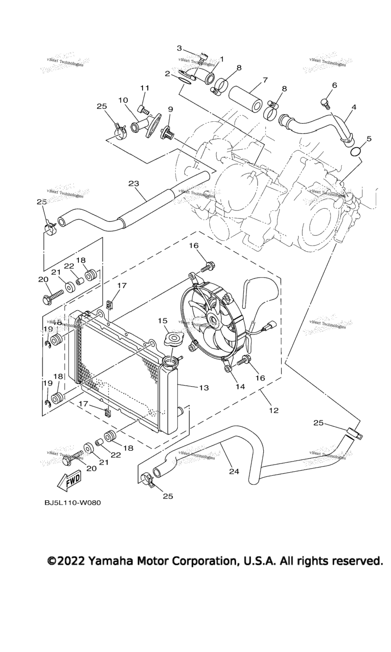 Схема узла Радиатор И Шланги