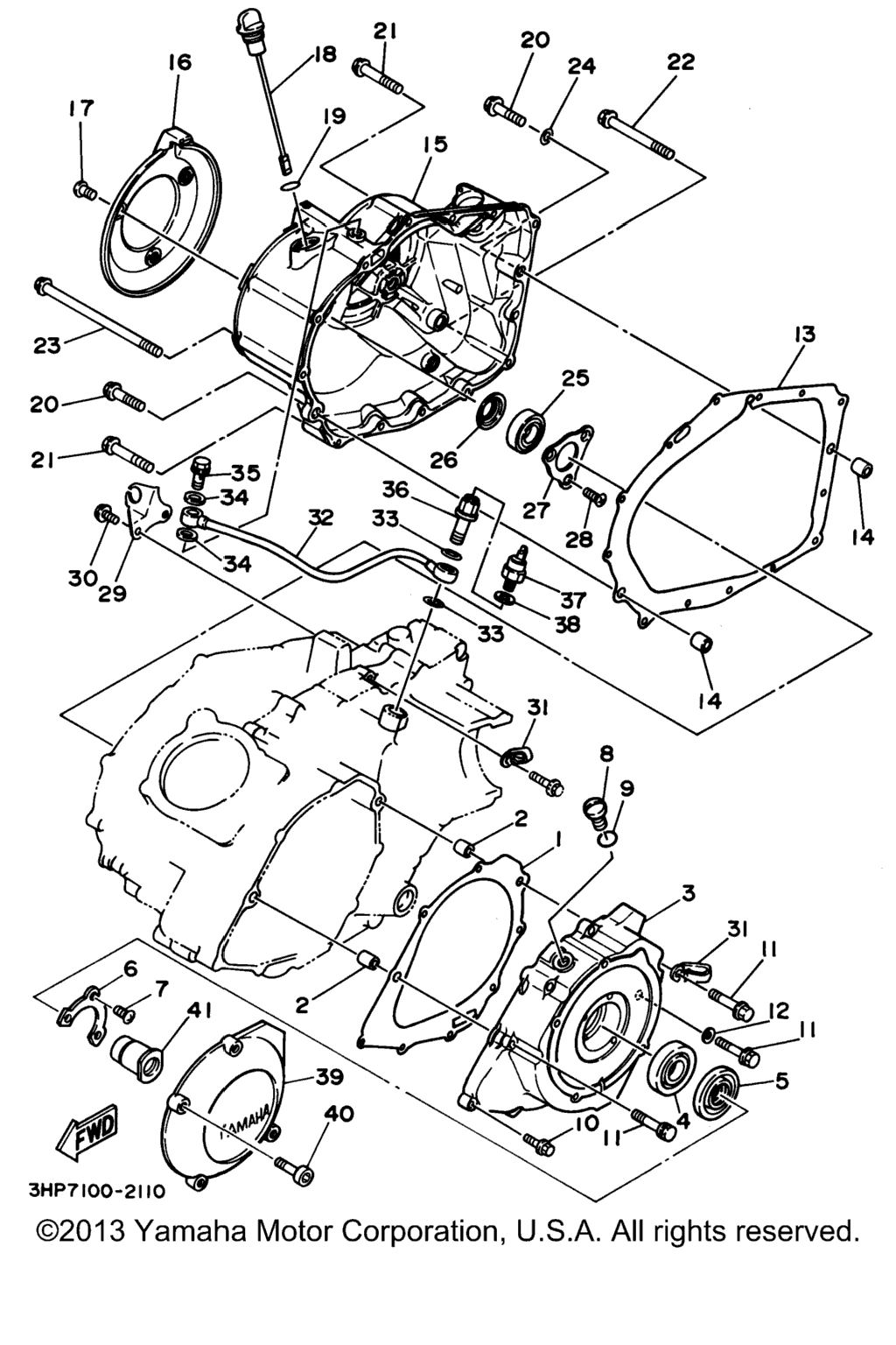 Схема узла Крышка Картера 1