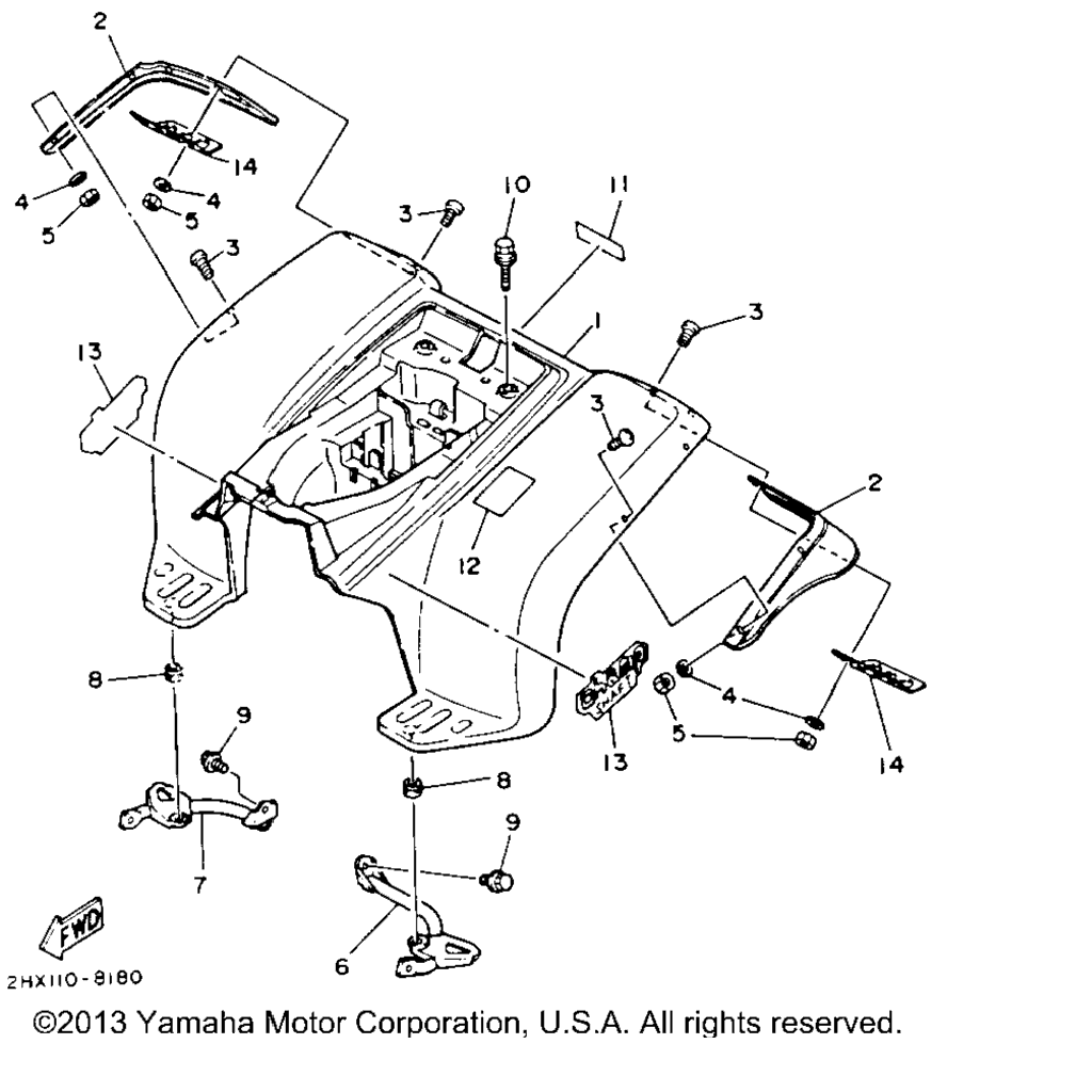 Схема узла Задний Крыло
