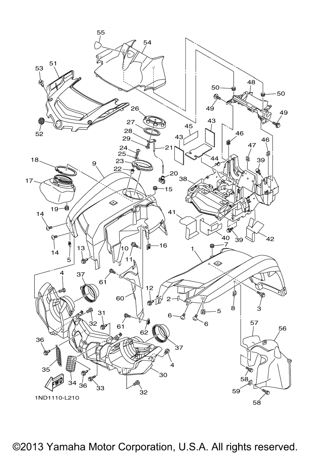 Схема узла Передний Крыло