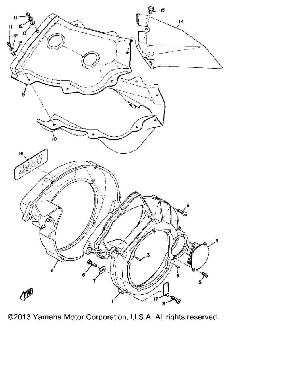 Схема узла Корпус Вентилятора - Воздушный Щиток
