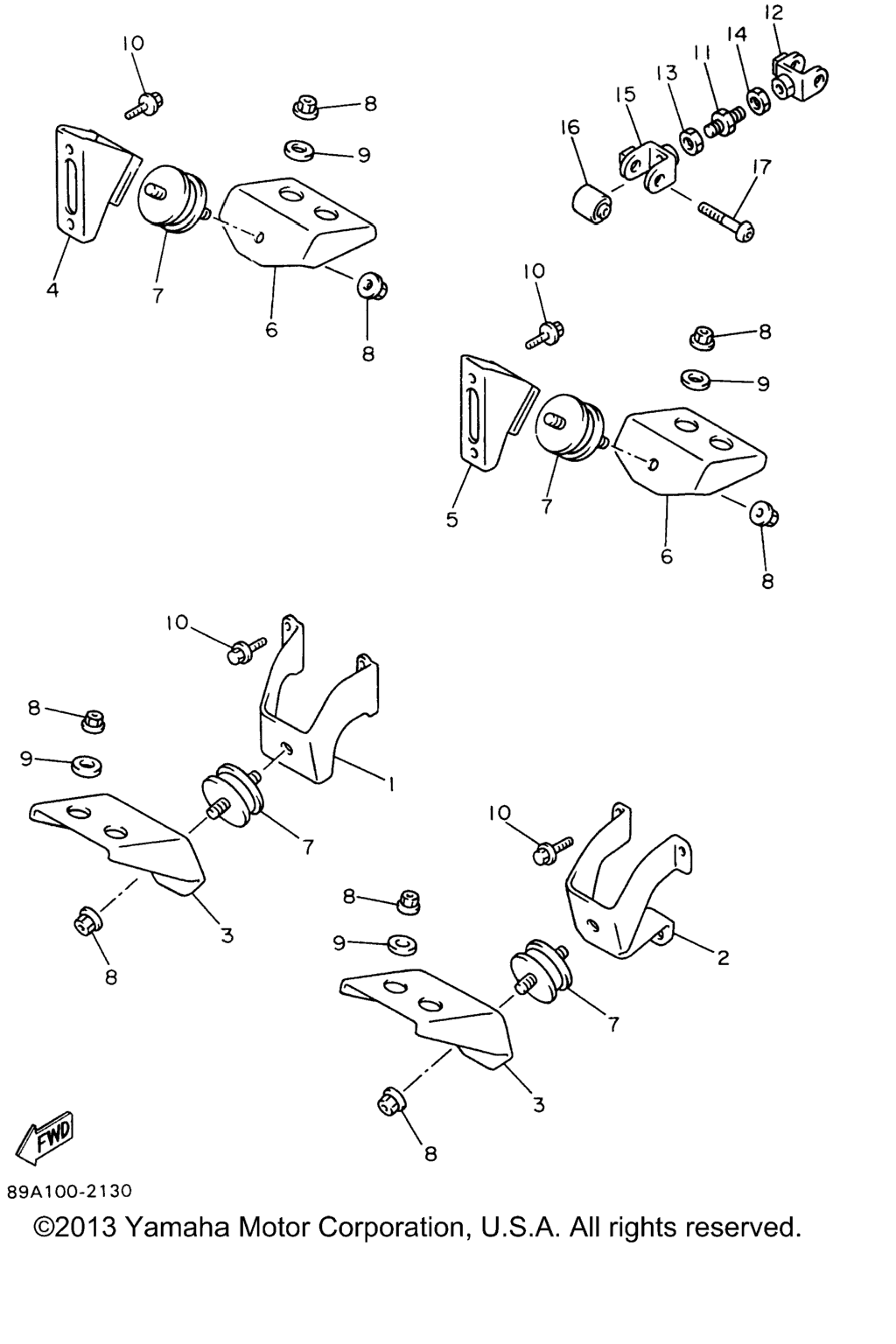 Схема узла Крепление Двигателя