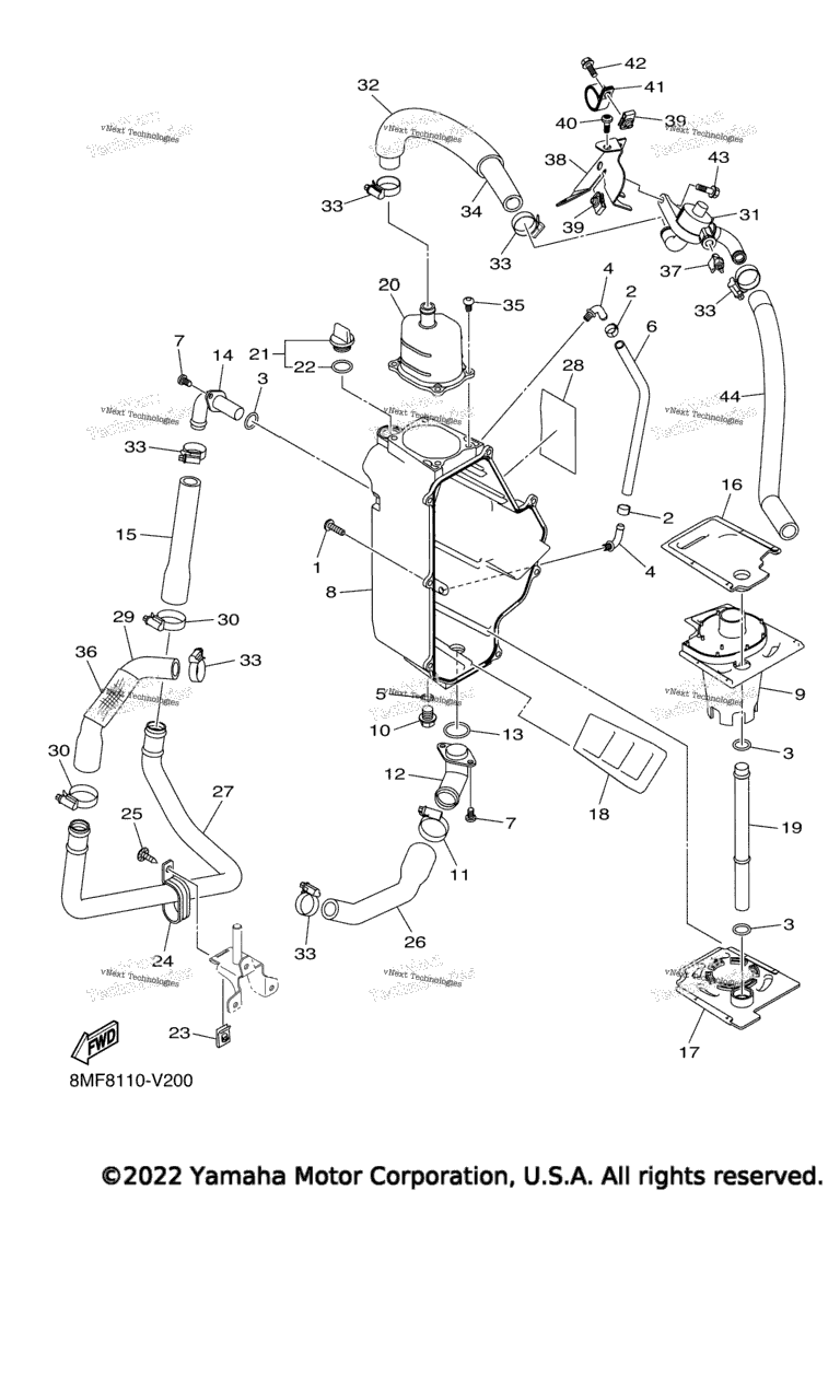 Схема узла Бак Для Масла