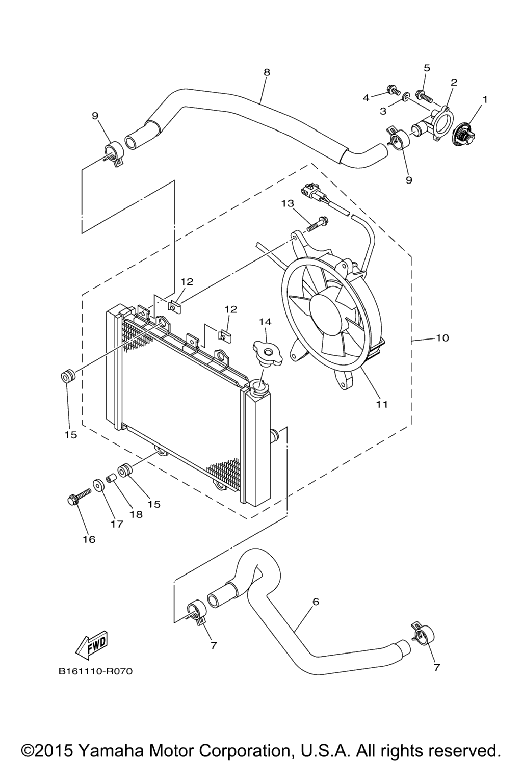 Схема узла Шланги Радиатора