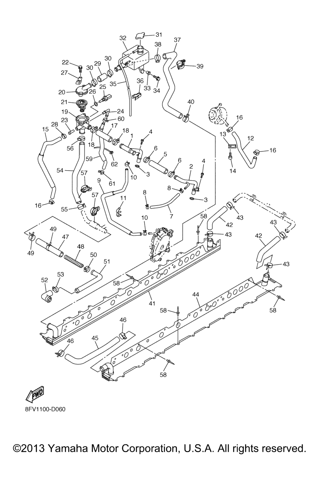 Схема узла Шланги Радиатора