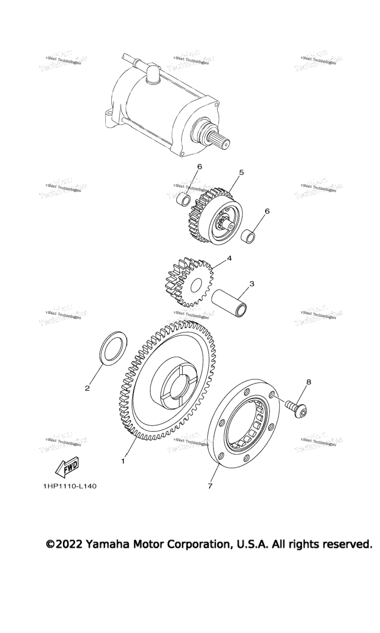 Схема узла Муфта Стартера