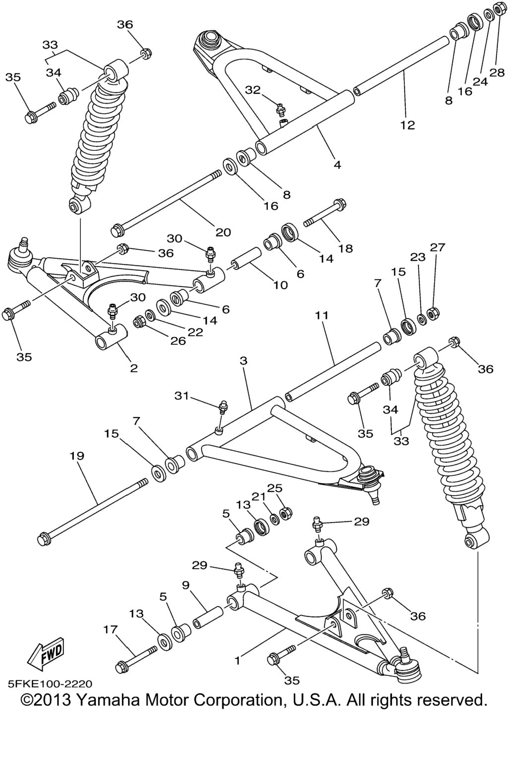 Схема узла Front Suspension. Wheel