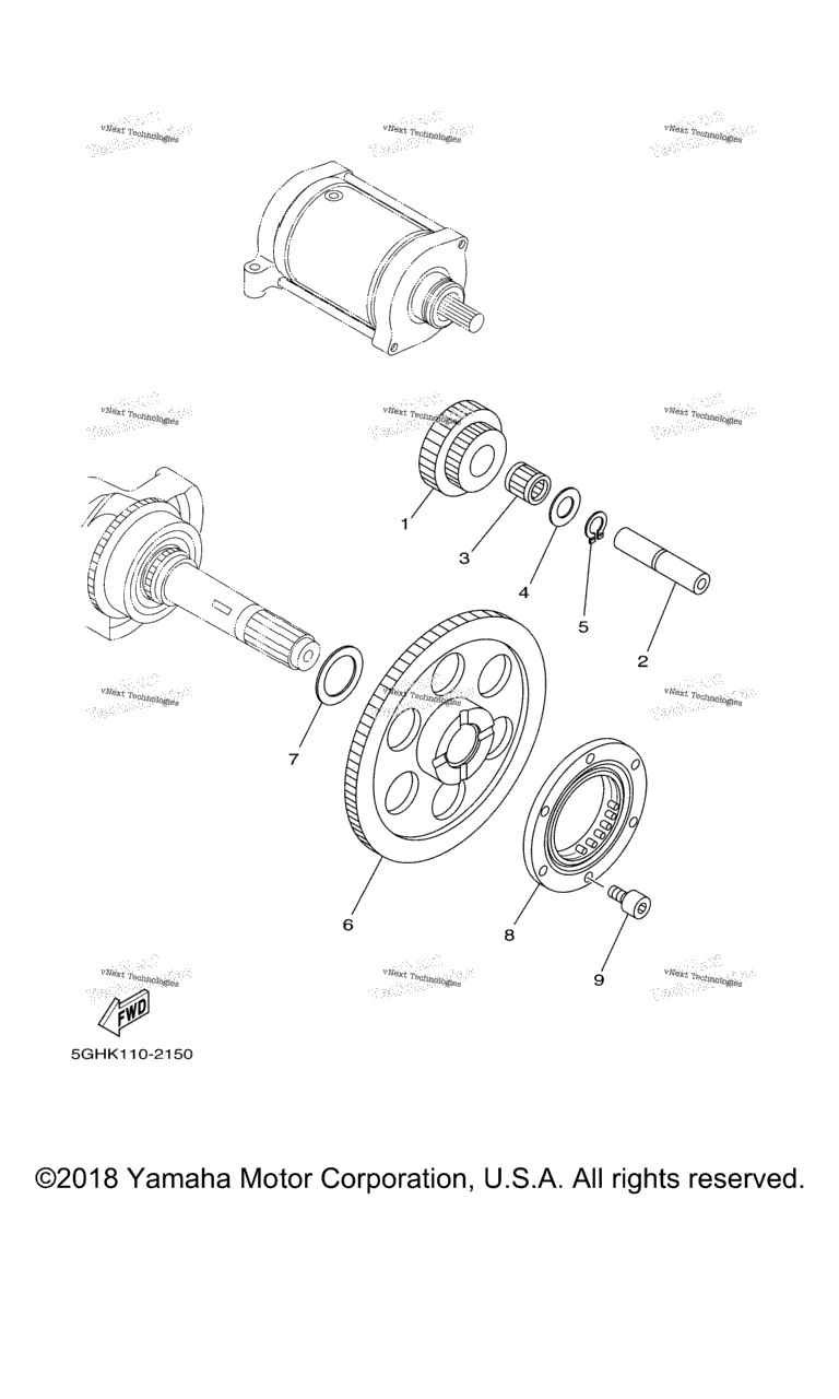 Схема узла Муфта Стартера