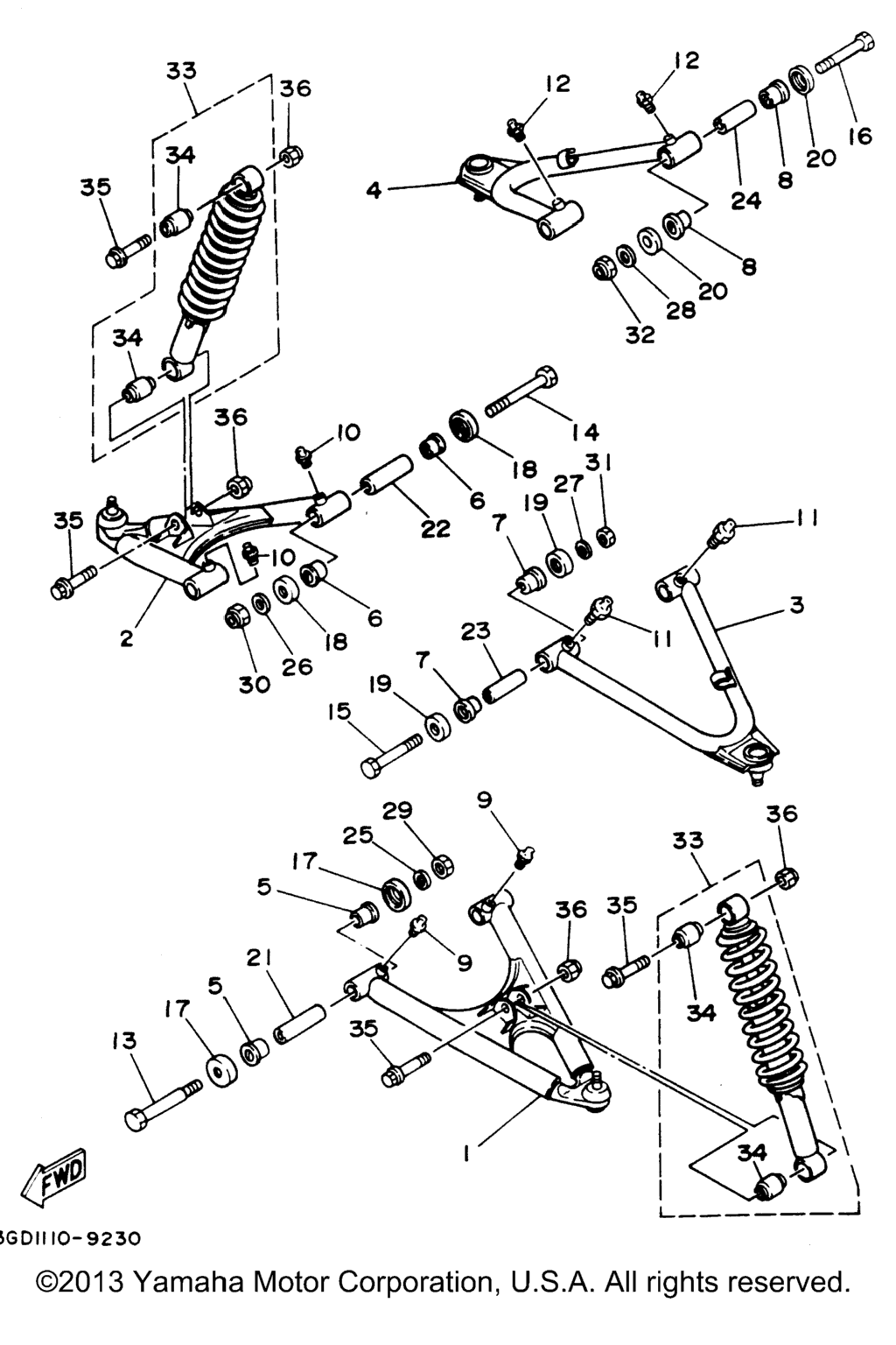 Схема узла Передняяsuspension Wheel