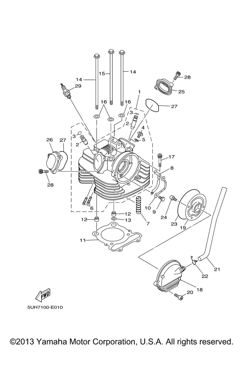 Схема узла Головка Цилиндра