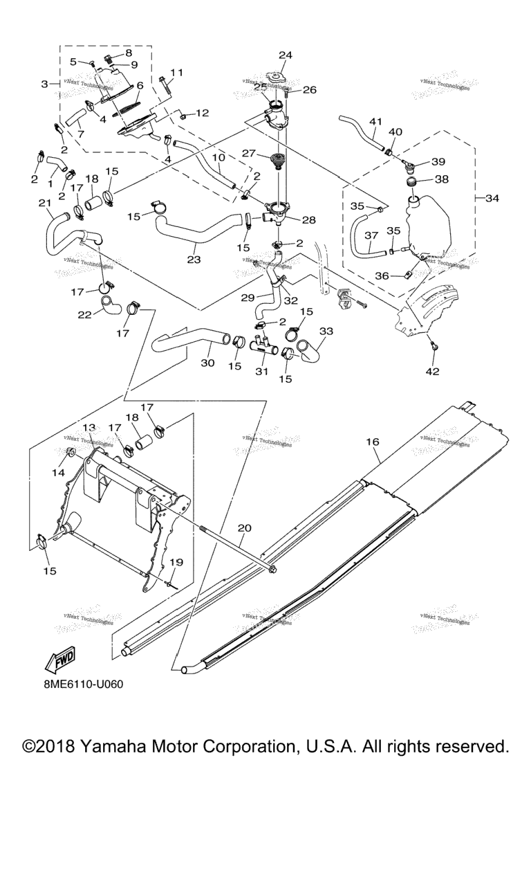 Схема узла Шланги Радиатора