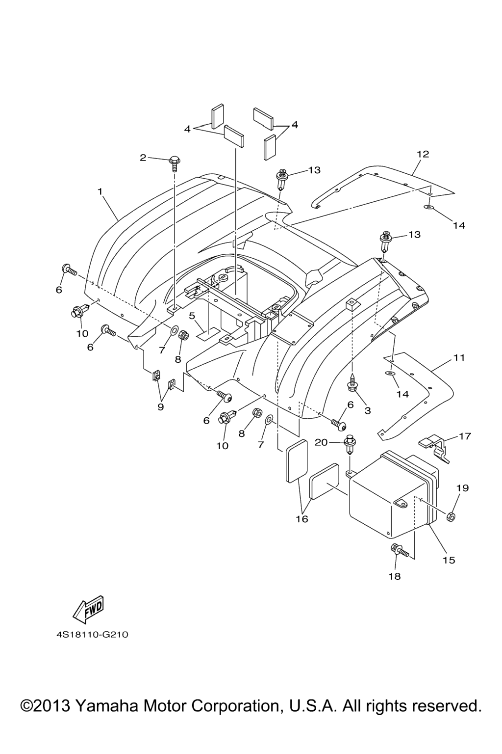 Схема узла Задний Крыло