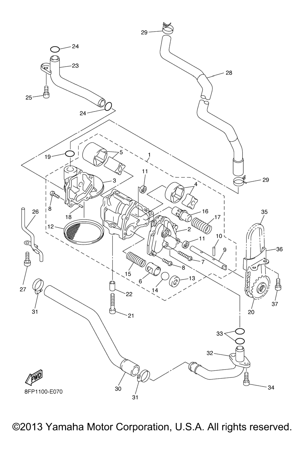 Схема узла Масляные Насосы