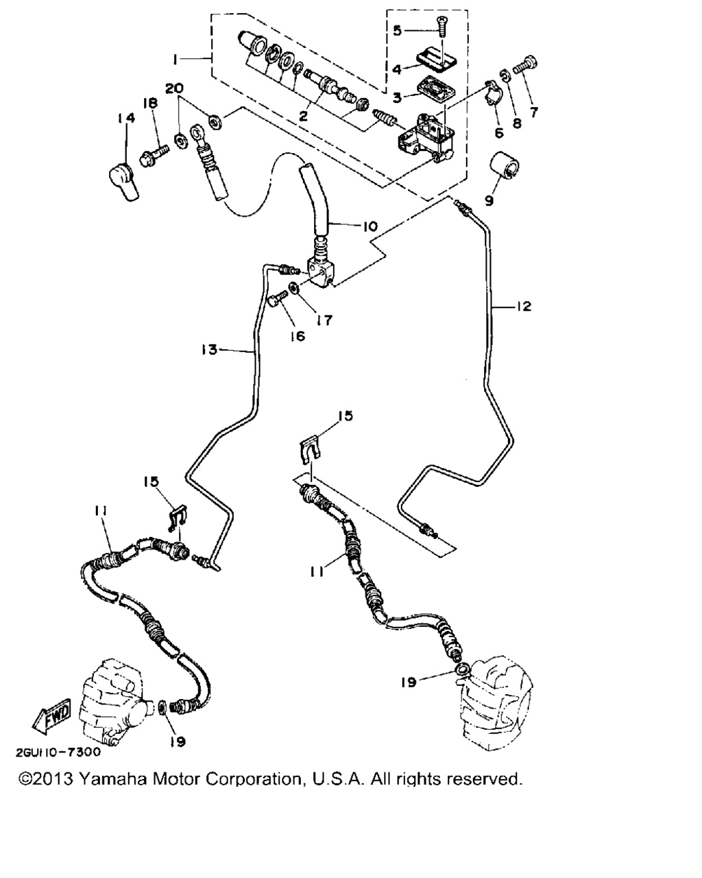 Схема узла Передний Главный Цилиндр