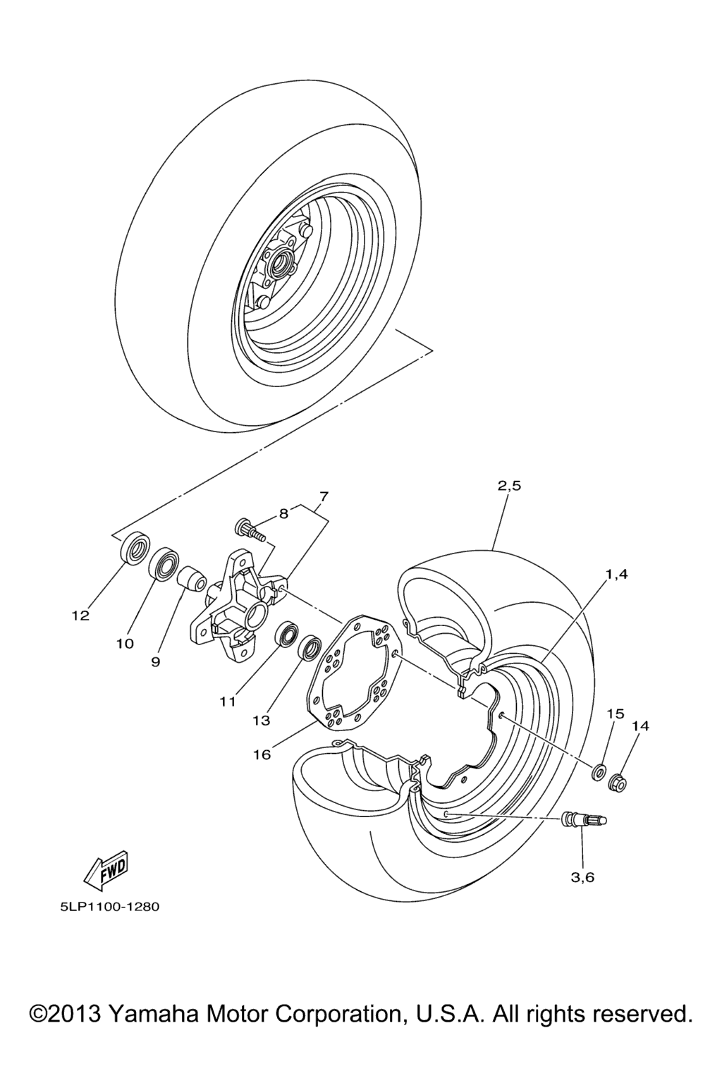 Схема узла Передние Колеса