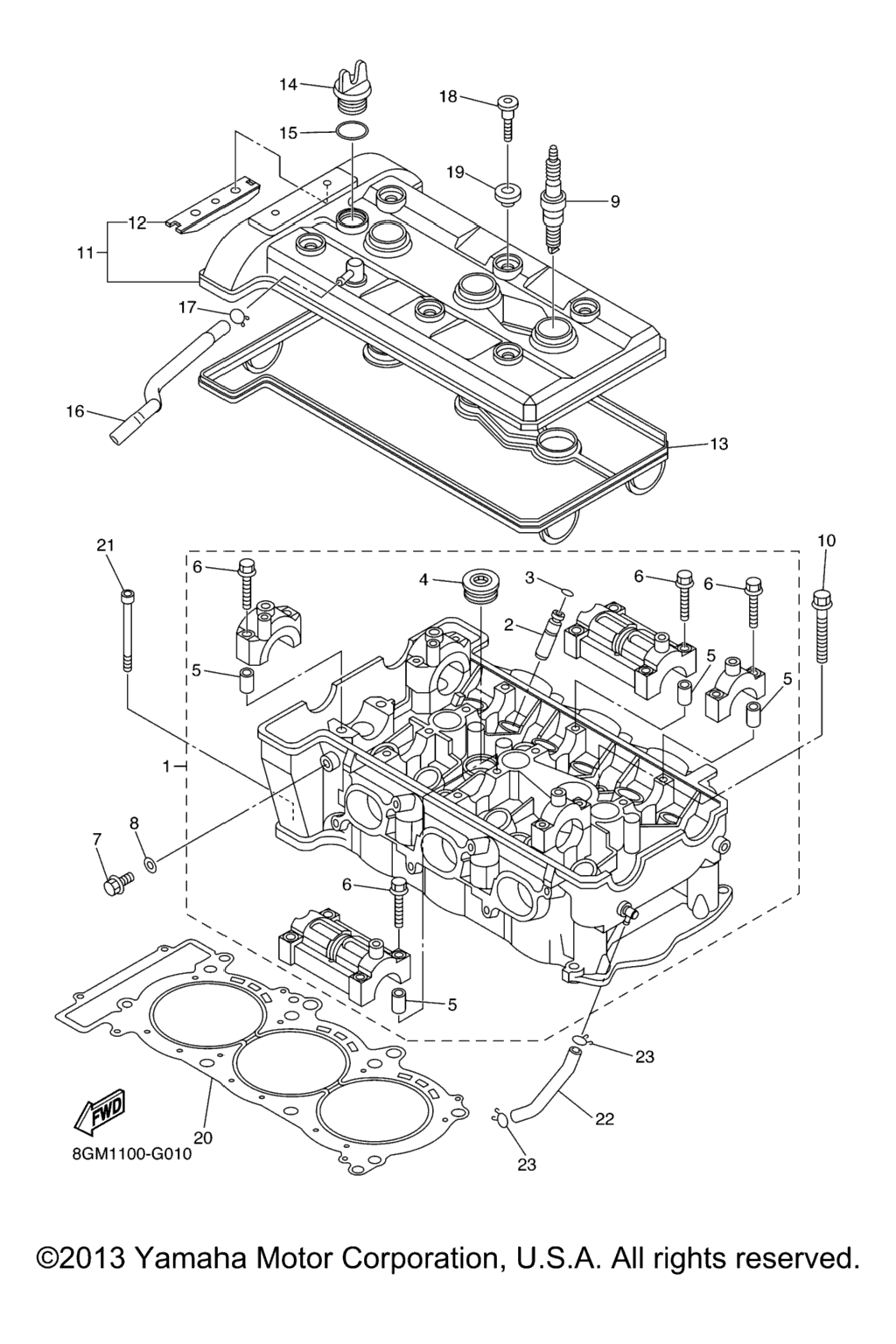 Схема узла Головка Цилиндра