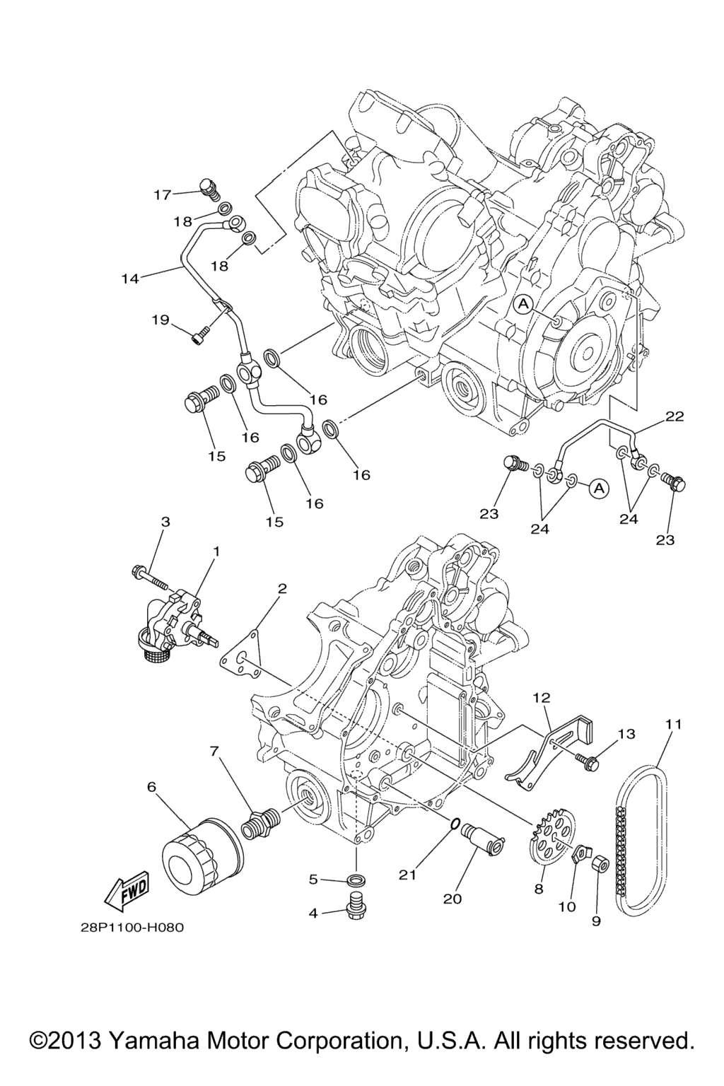Схема узла Масляные Насосы