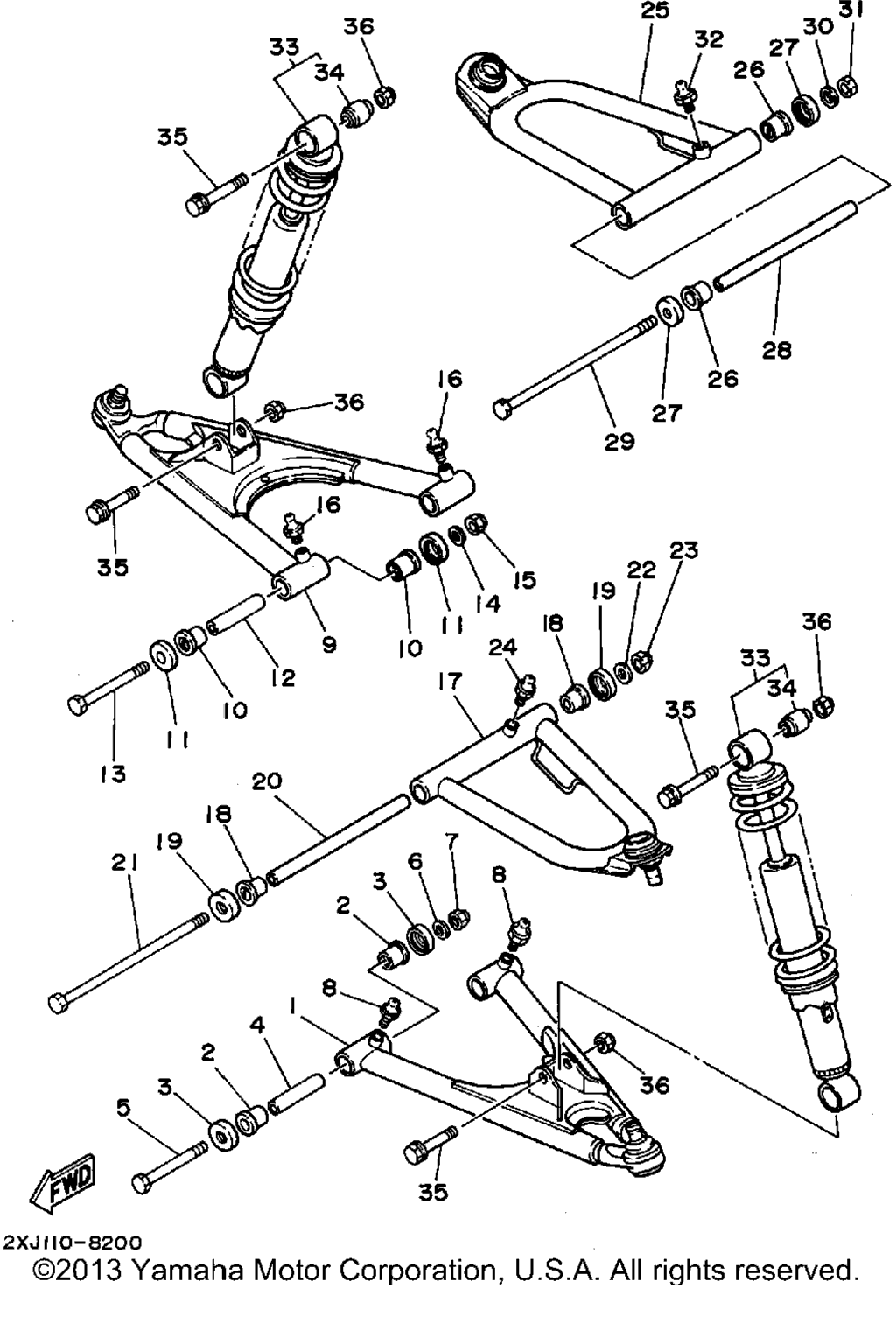 Схема узла Передняяsuspension Wheel