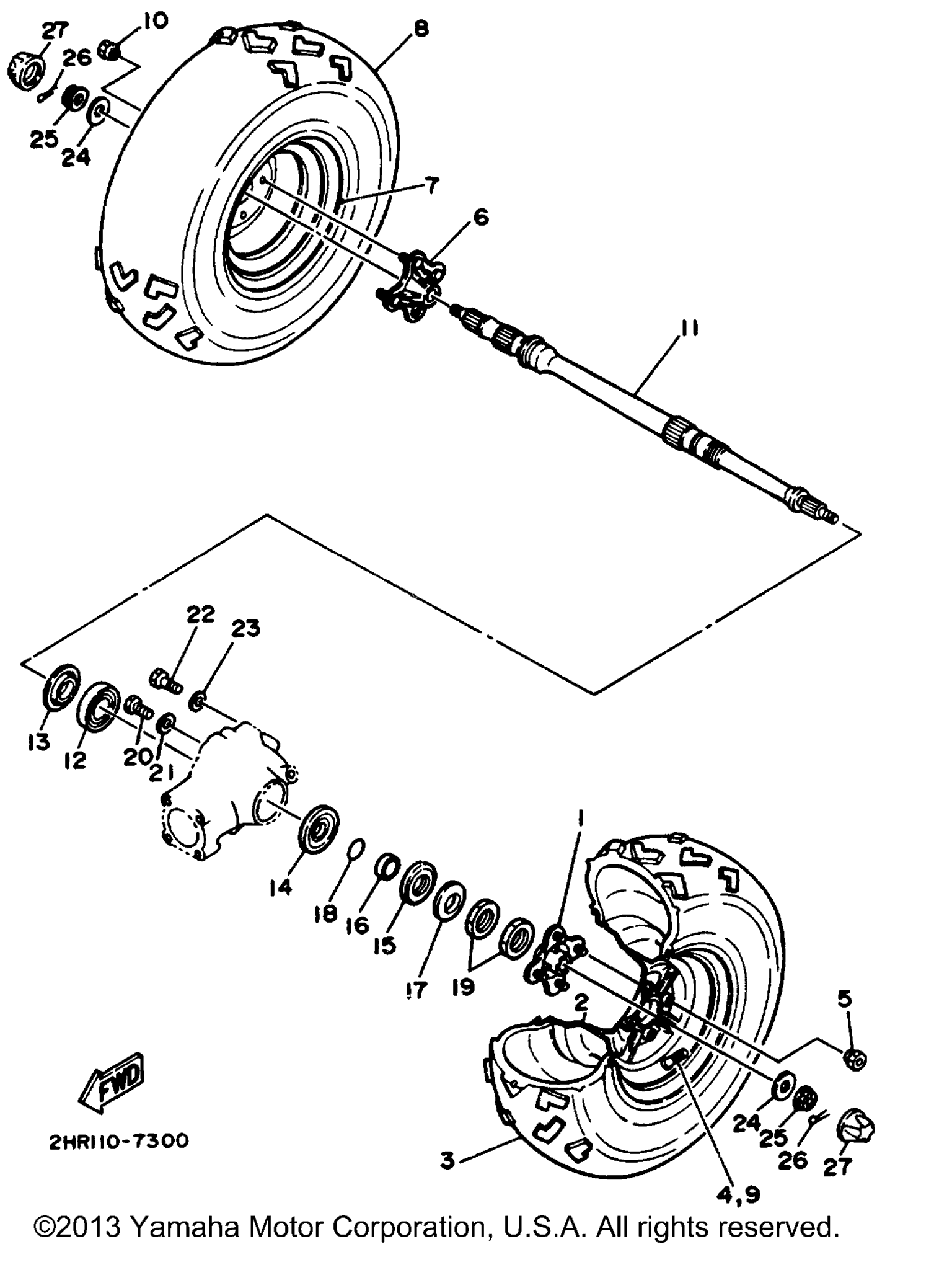 Схема узла Задние Колеса