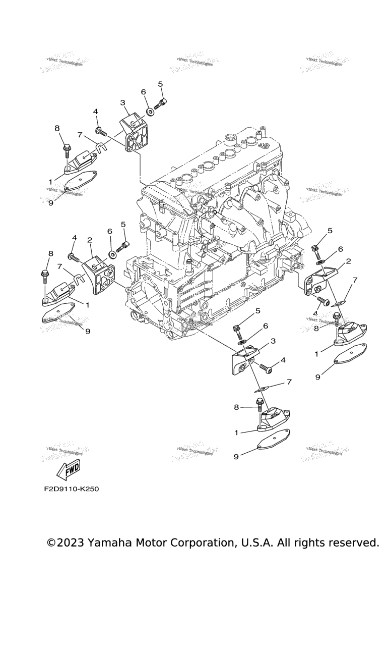 Схема узла Крепление Двигателя
