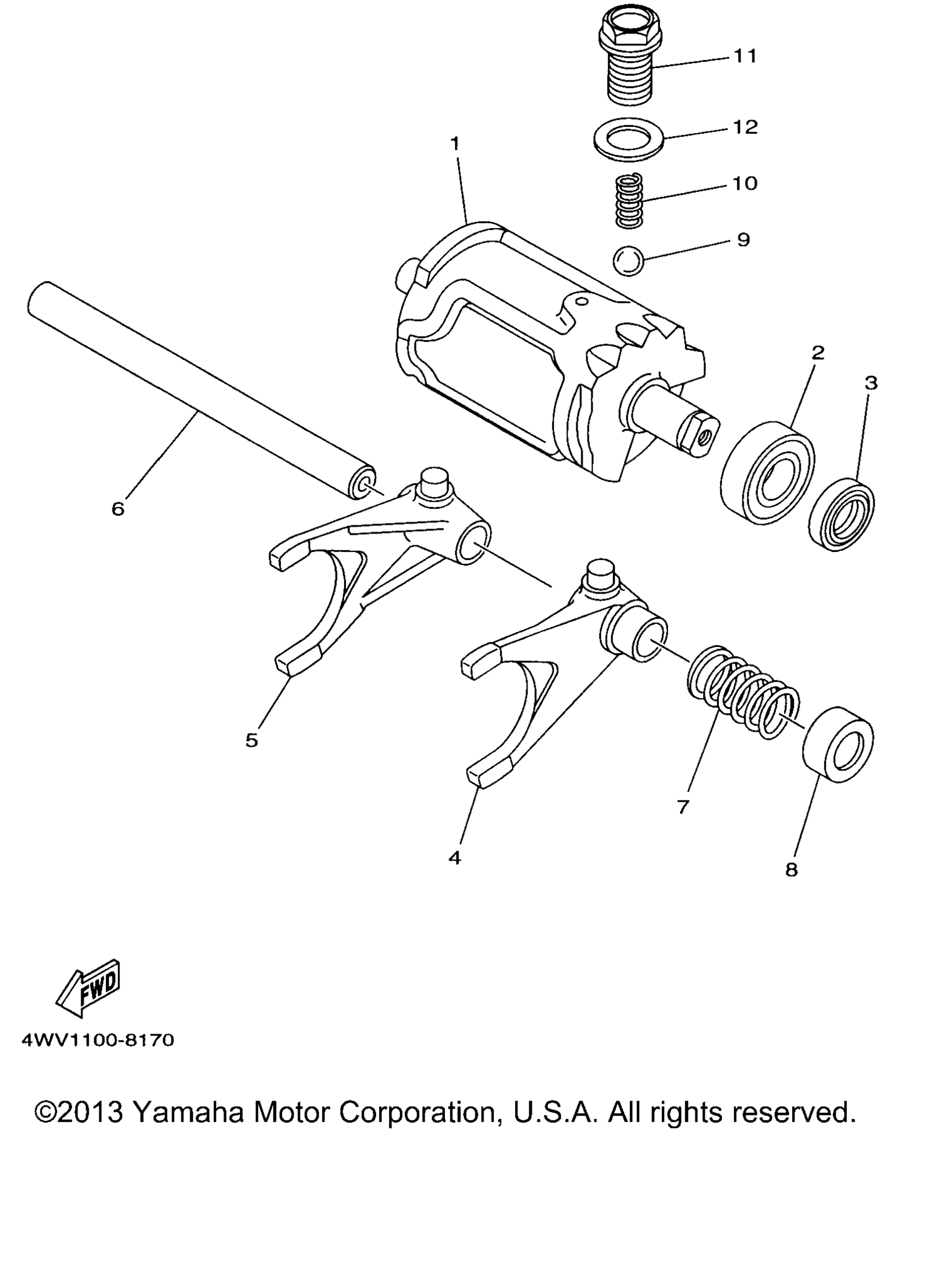 Схема узла Форк Переключателя Кулачка