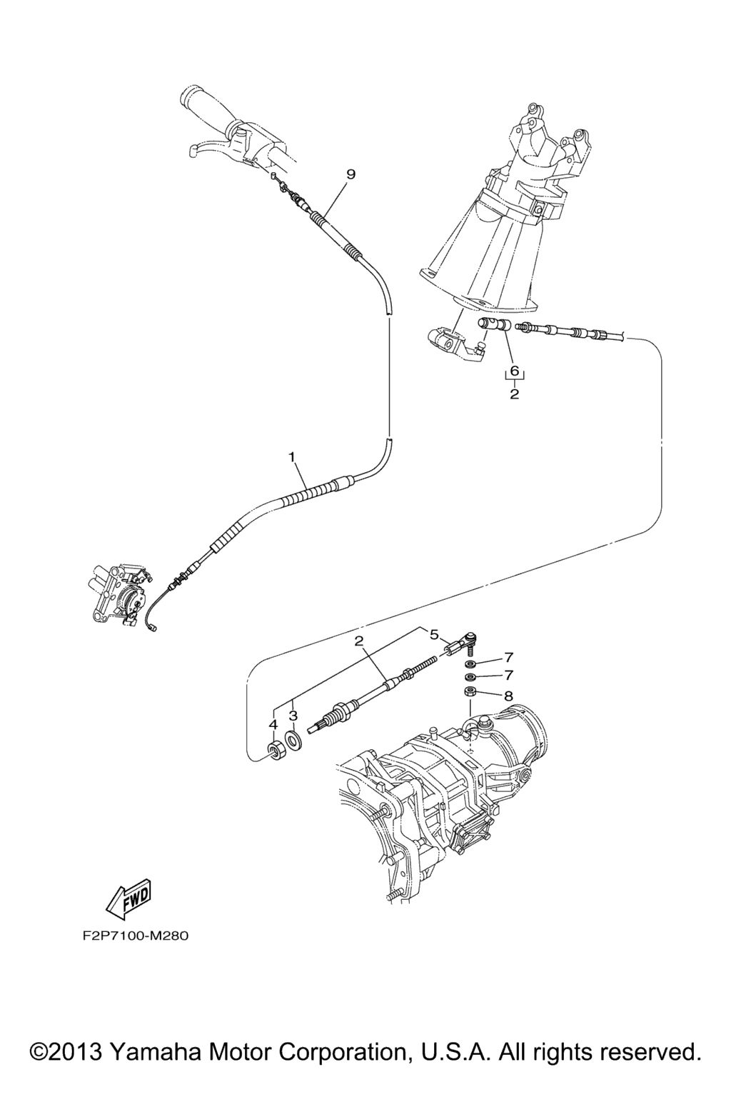 Схема узла Управляющий Трос