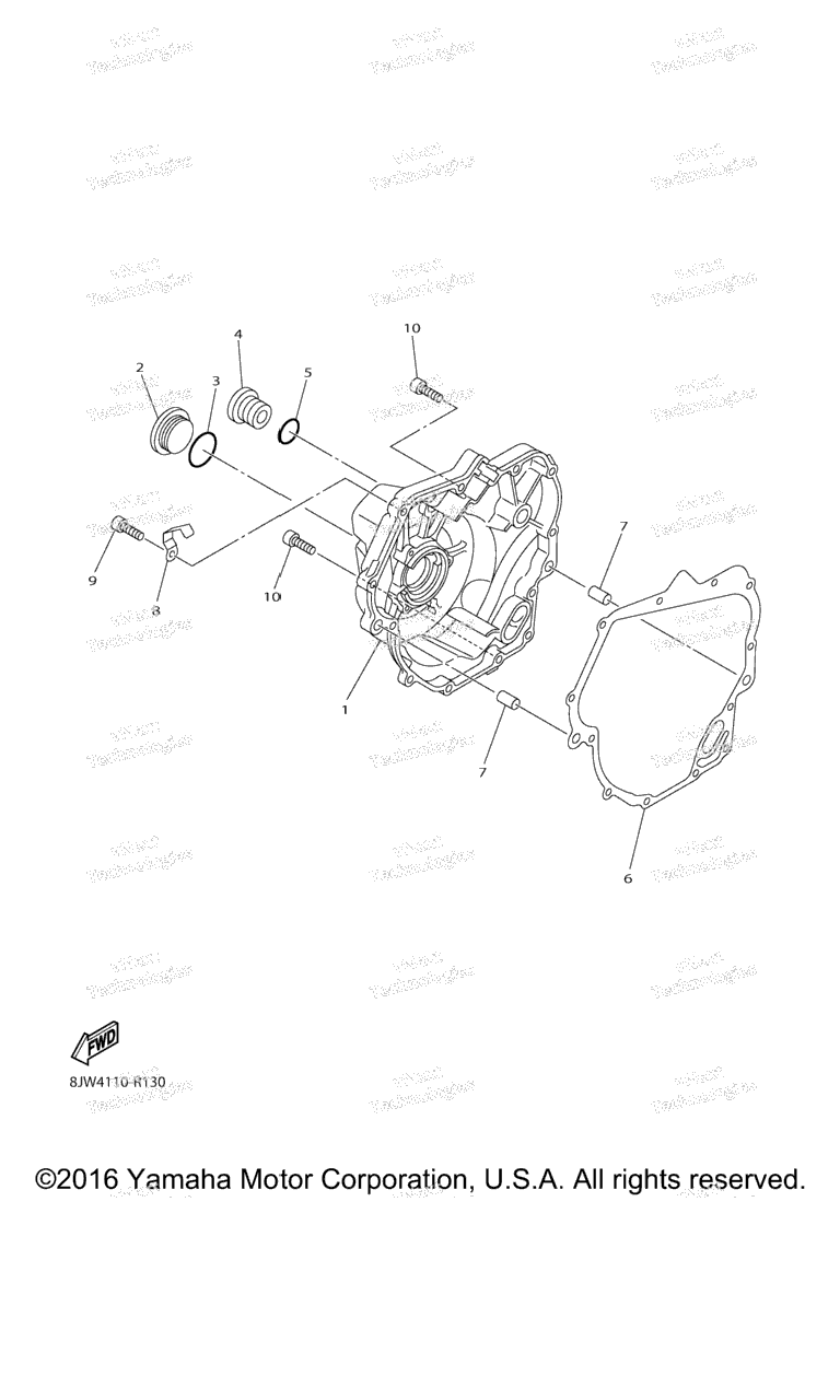Схема узла Крышка Картера 1