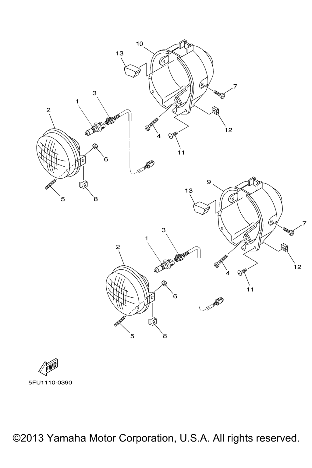 Схема узла Фары