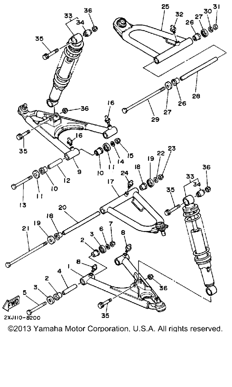 Схема узла Передняяsuspension Wheel