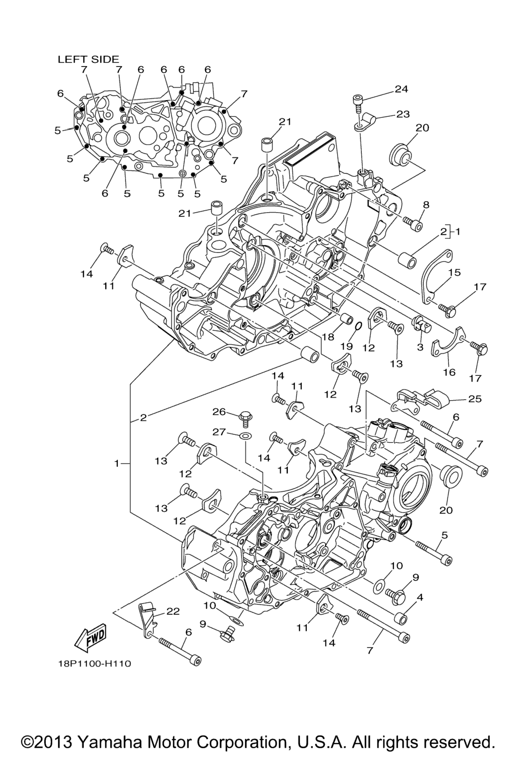 Схема узла Корпус Двигателя