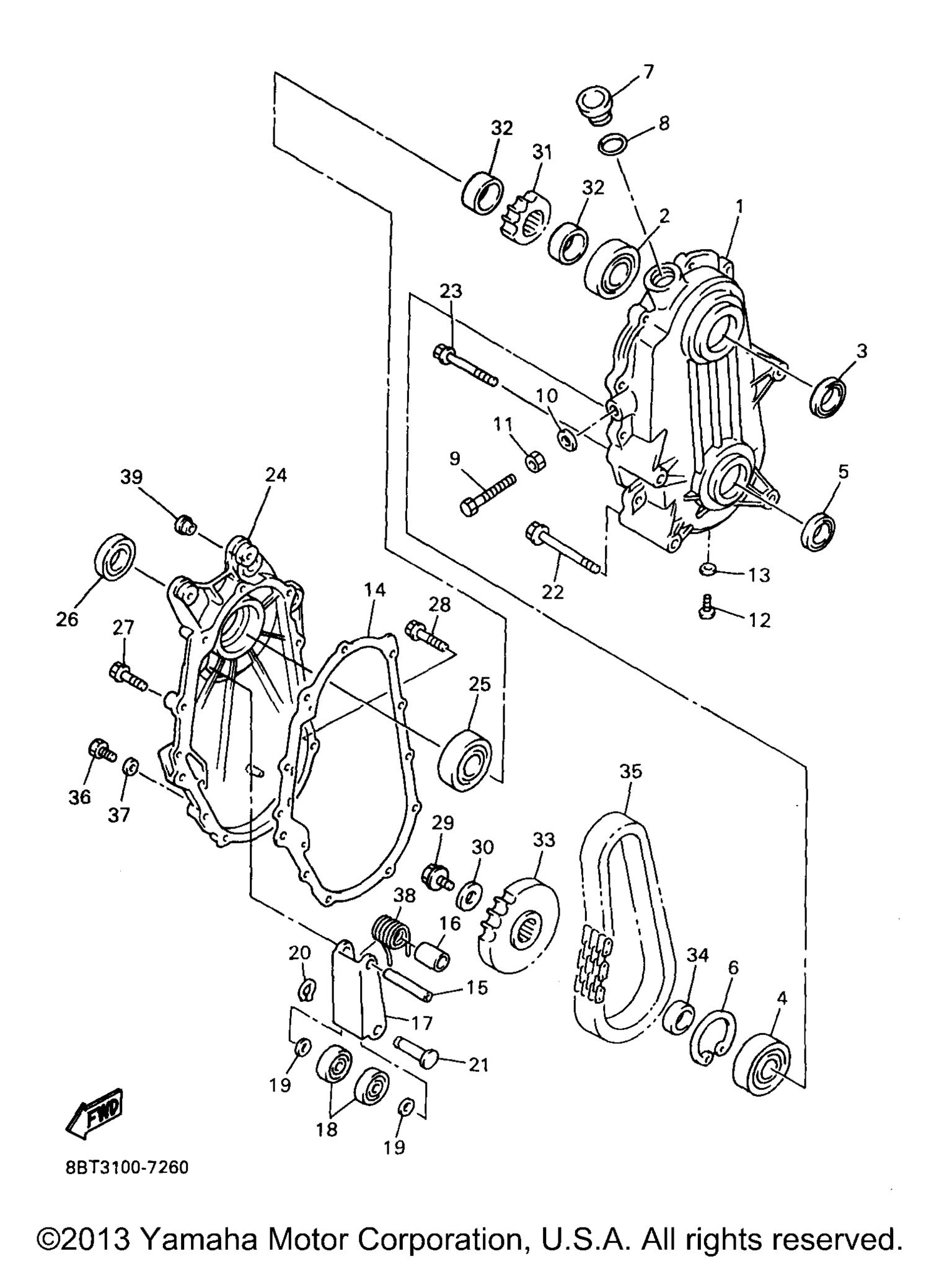 Схема узла Привод Гусеницы 2