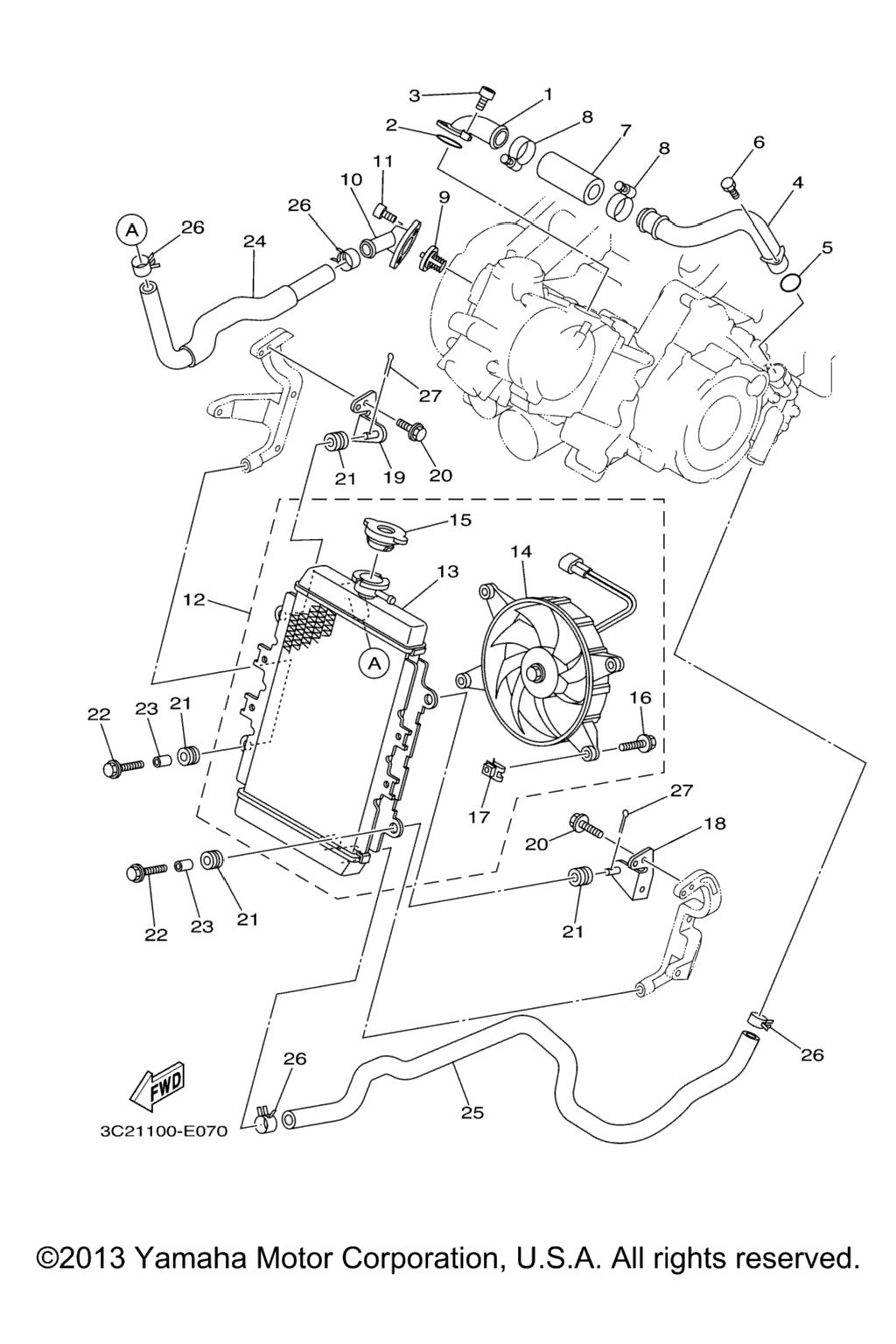 Схема узла Радиатор И Шланги