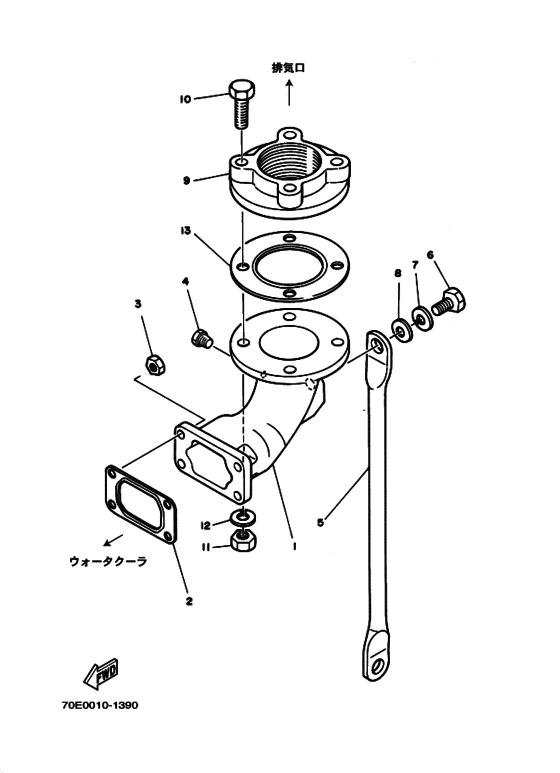 Схема узла Выхлоп Для Yamaha Md340