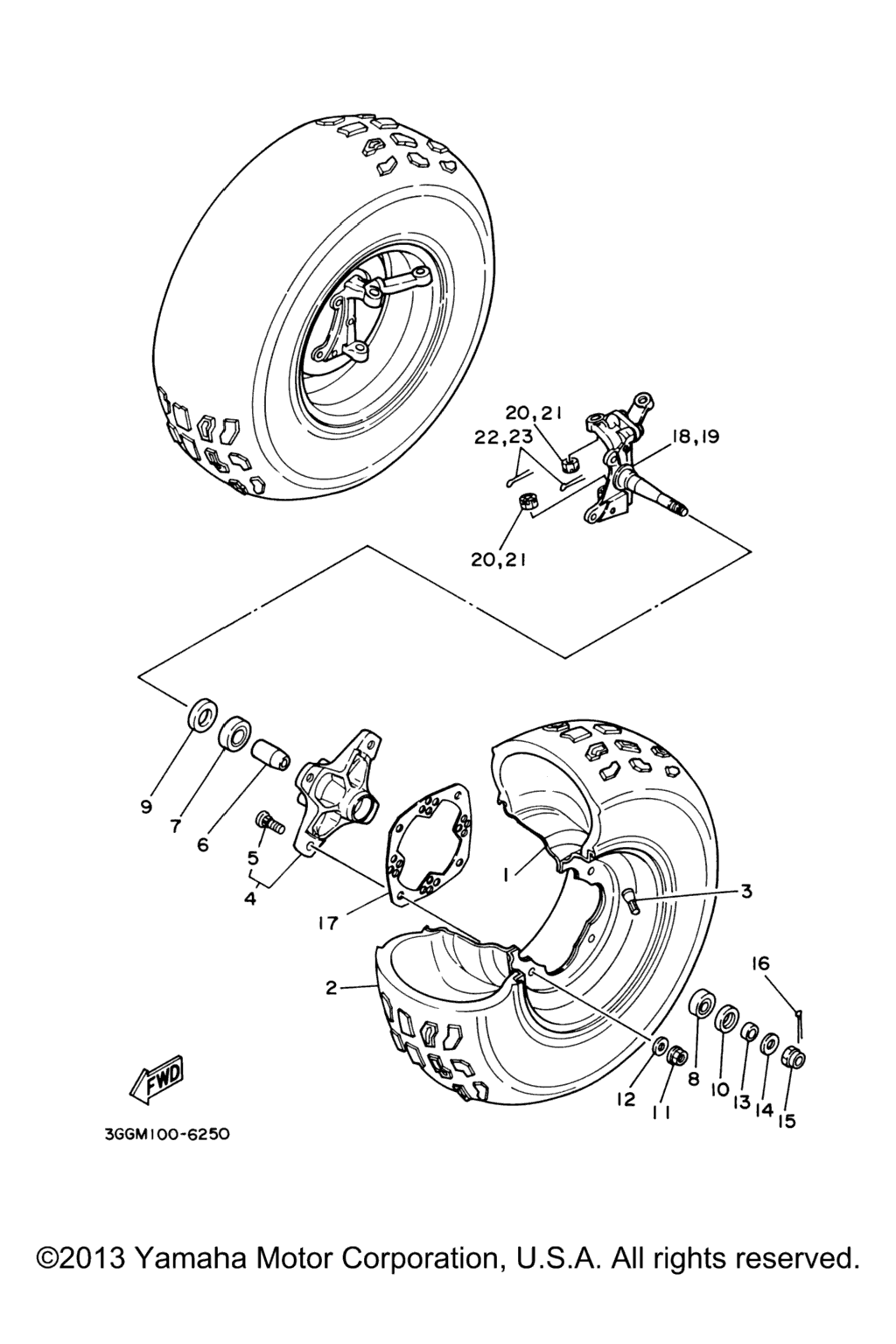 Схема узла Передние Колеса