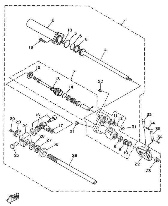 Схема узла Power Steering Cylinder Assy Для Yamaha Me370/420 (Driv)