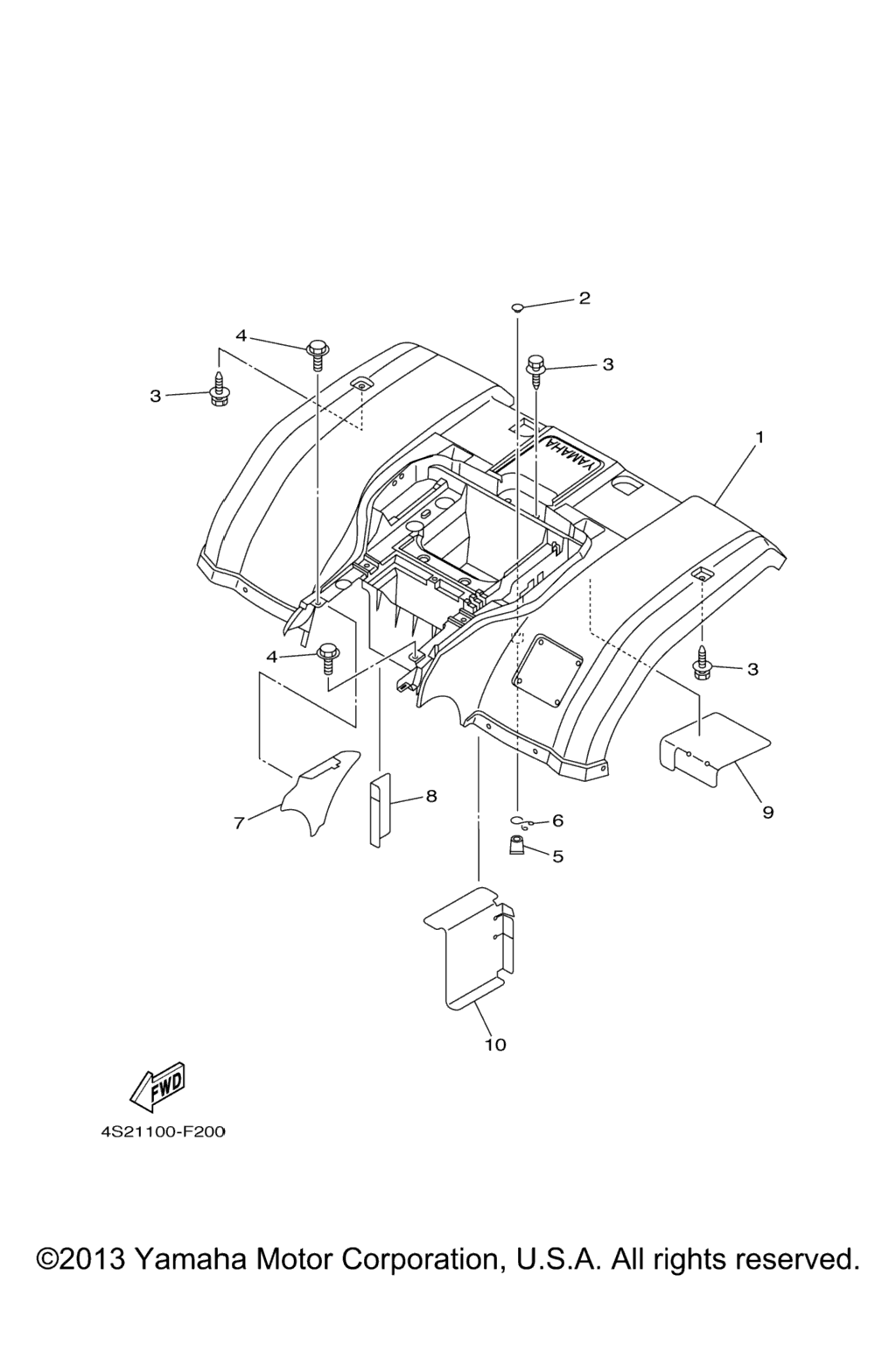 Схема узла Задний Крыло
