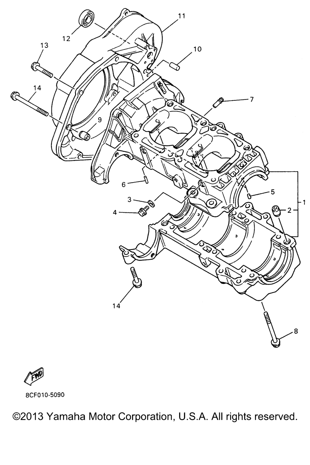 Схема узла Корпус Двигателя