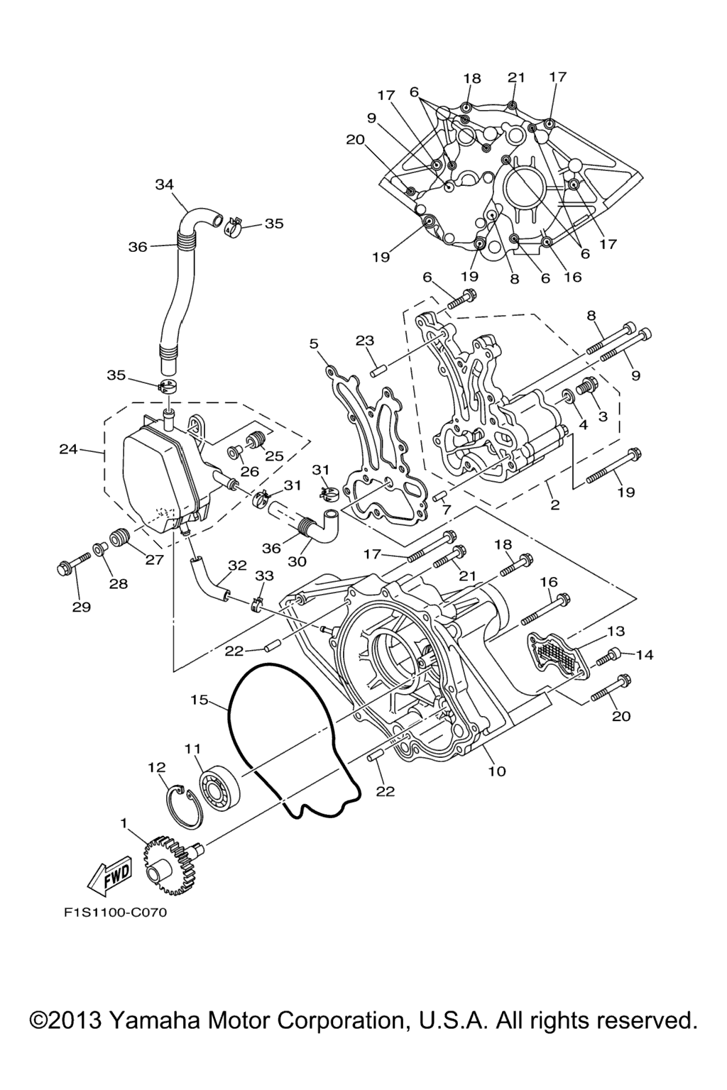 Схема узла Масляные Насосы