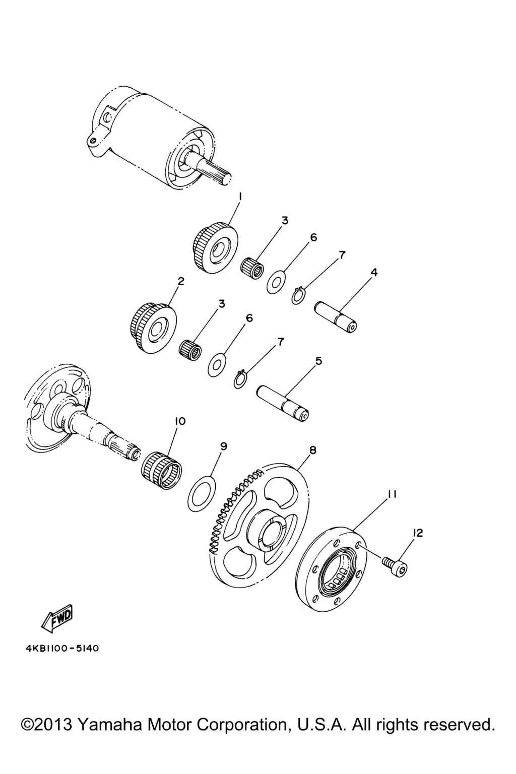 Схема узла Муфта Стартера