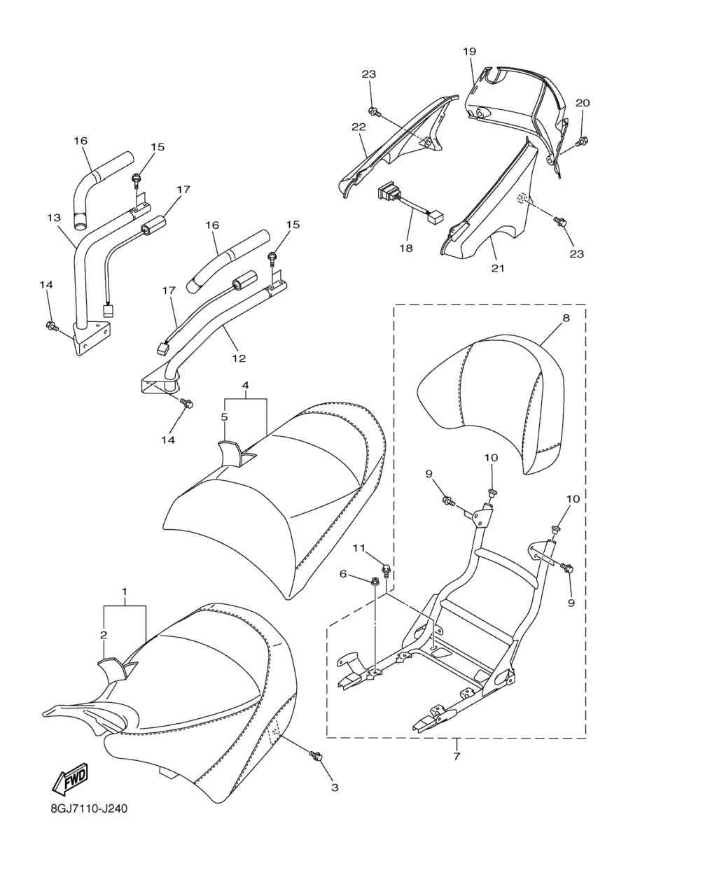 Схема узла Сиденья