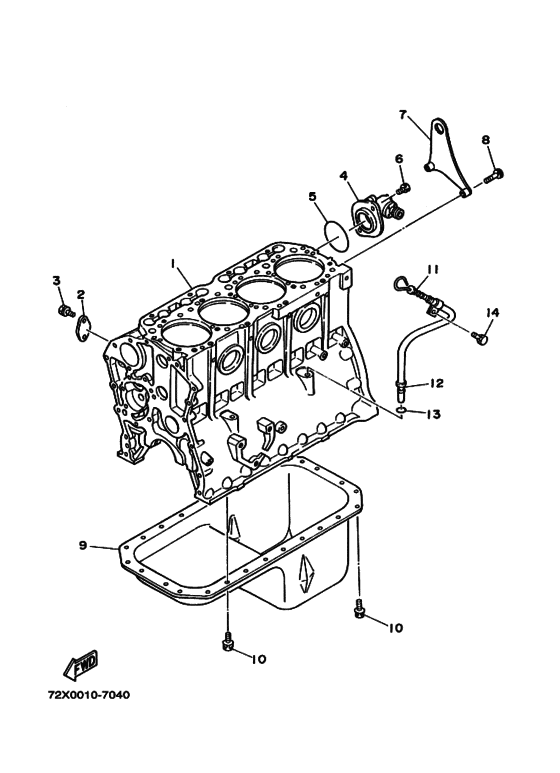 Схема узла Block Cylinder (Sx380Km) Для Yamaha Sx380Km