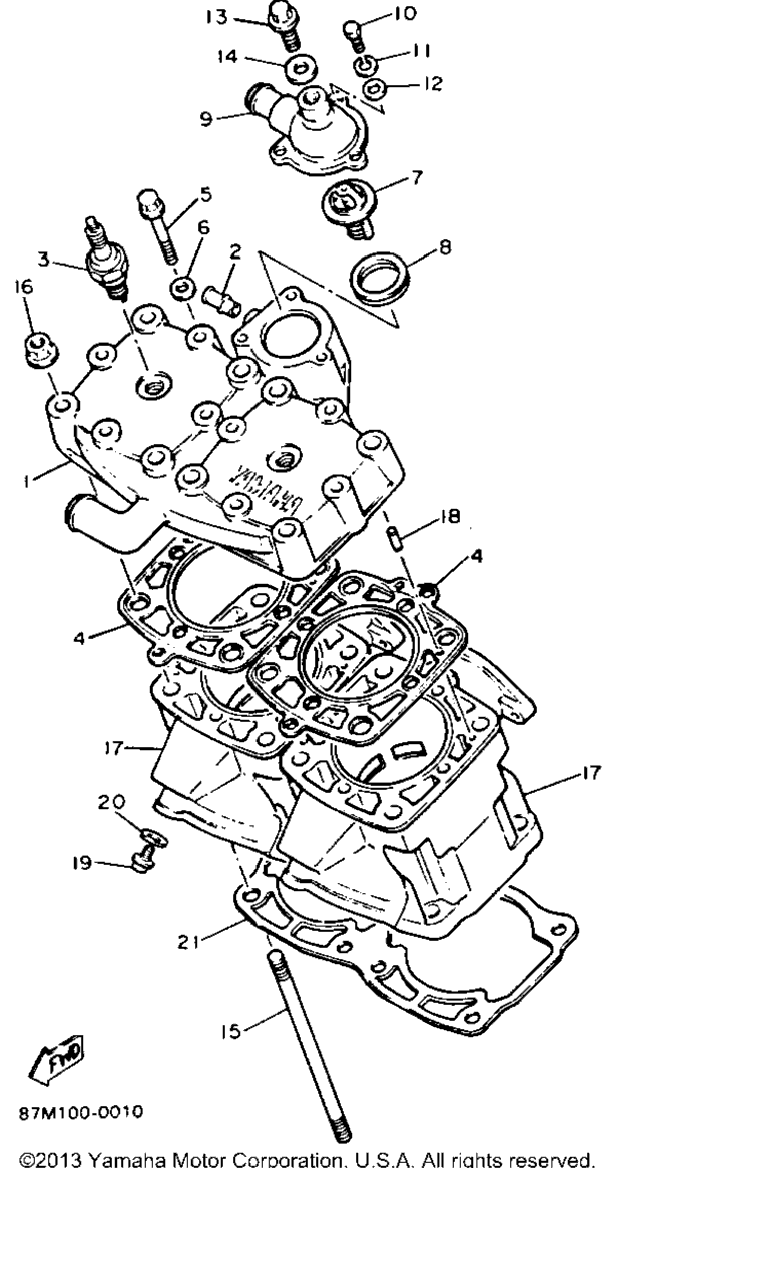 Схема узла Цилиндровая Головка
