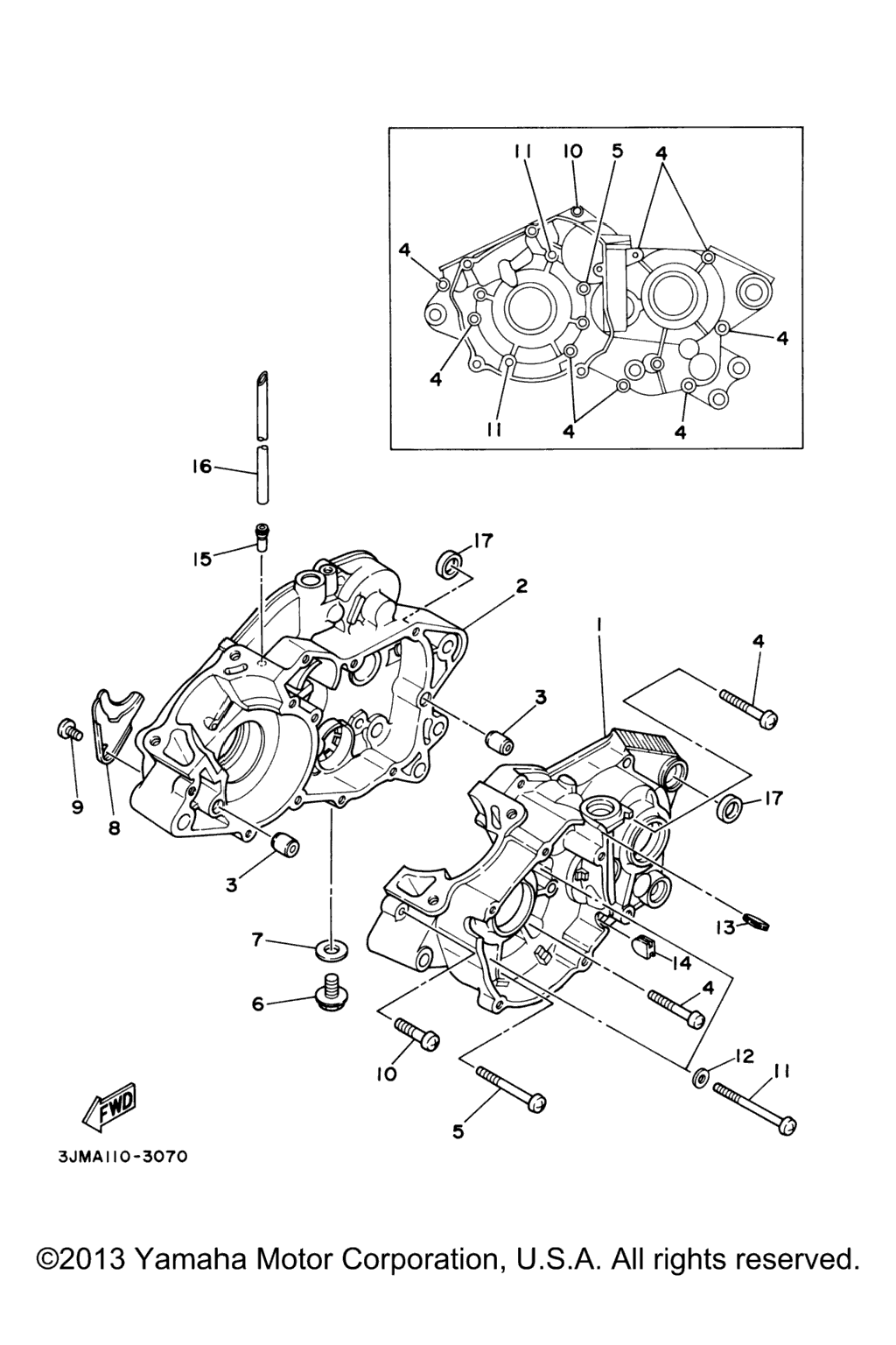 Схема узла Корпус Двигателя