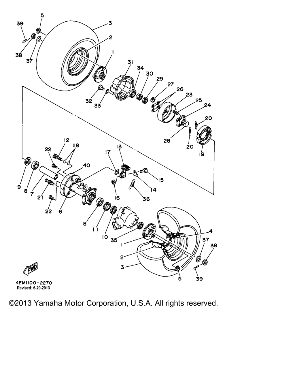 Схема узла Задние Колеса