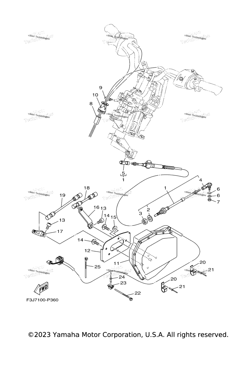 Схема узла Управляющий Трос