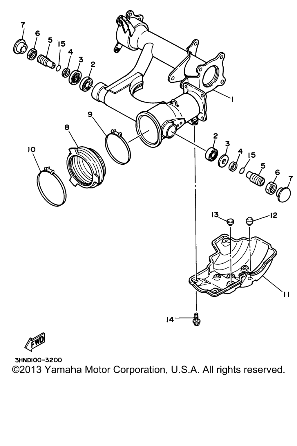 Схема узла Задний Рычаг