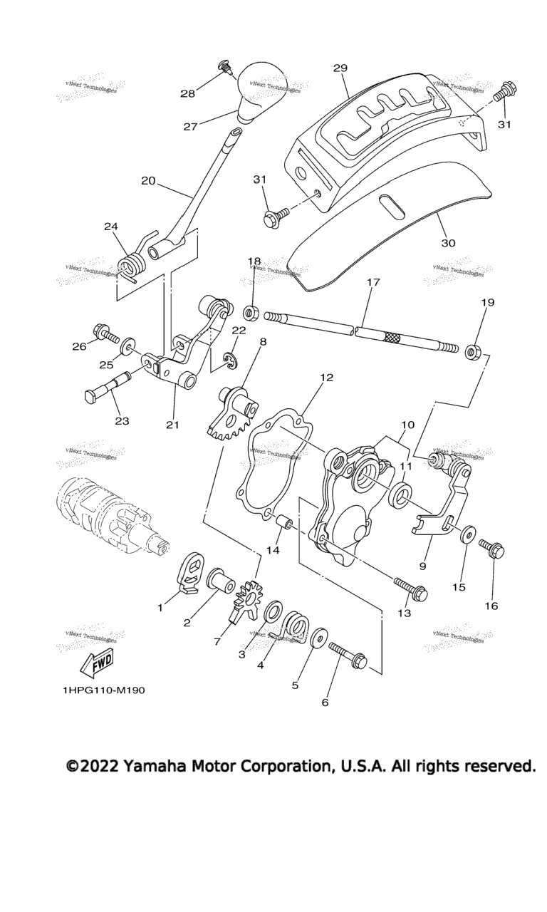 Схема узла Вал Переключения