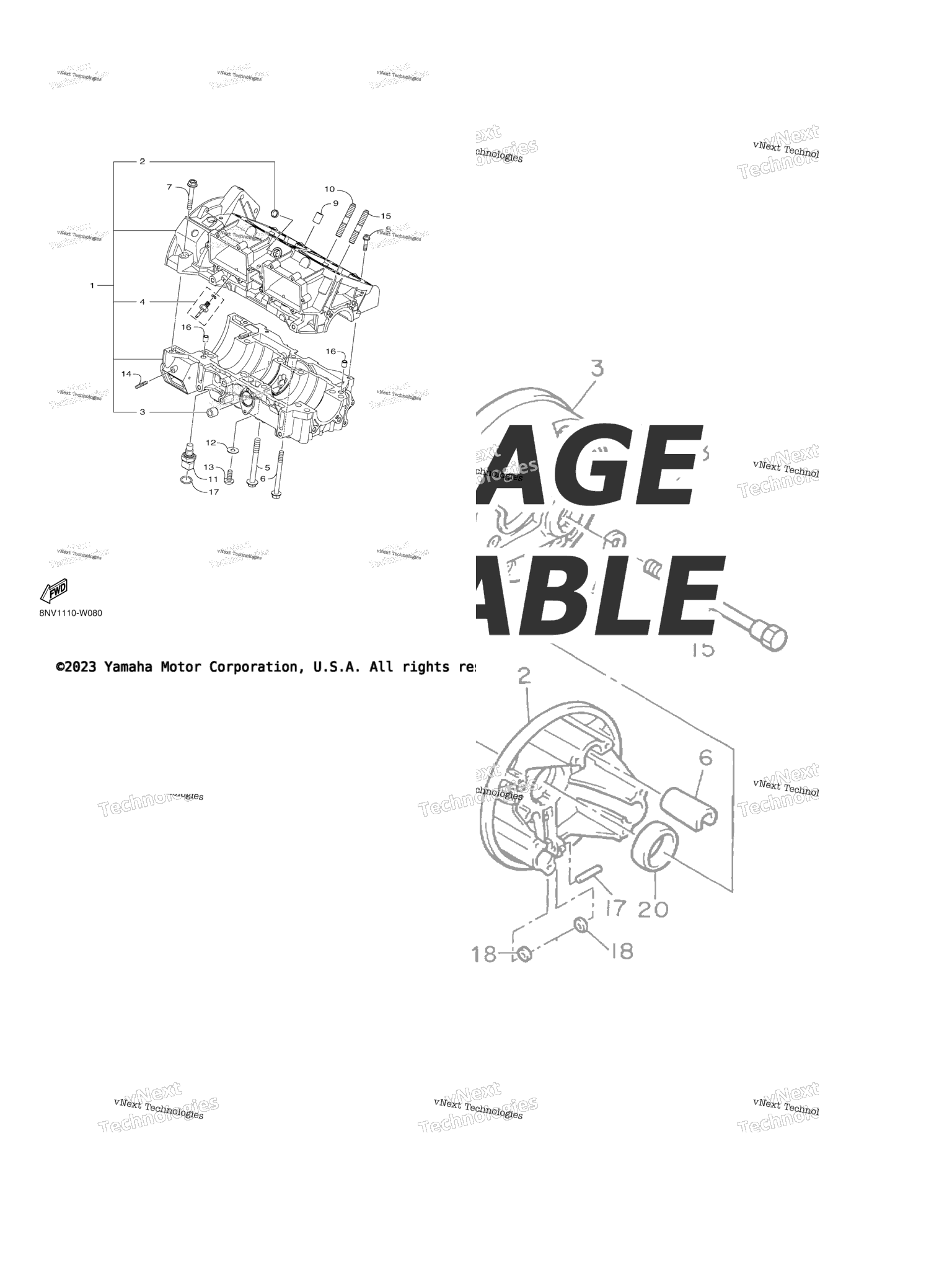 Схема узла Корпус Двигателя
